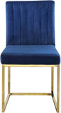 Giselle Velvet Dining Chair Set - Elegant Contemporary Design with Gold Metal Frame for Stylish Dining