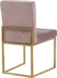 Giselle Velvet Dining Chair Set - Elegant Contemporary Design with Gold Metal Frame for Stylish Dining