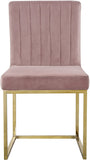 Giselle Velvet Dining Chair Set - Elegant Contemporary Design with Gold Metal Frame for Stylish Dining