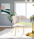 Angel Velvet Dining Chair Set - Contemporary Butterfly Design with Gold Metal Legs for Modern Elegance