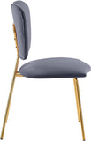 Angel Velvet Dining Chair Set - Contemporary Butterfly Design with Gold Metal Legs for Modern Elegance