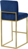 Giselle Contemporary Velvet Stool with Polished Gold Frame - Stylish Comfort for Home Bars