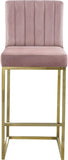 Giselle Contemporary Velvet Stool with Polished Gold Frame - Stylish Comfort for Home Bars
