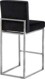 Giselle Contemporary Velvet Stool with Polished Gold Frame - Stylish Comfort for Home Bars