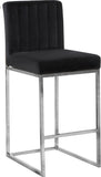 Giselle Contemporary Velvet Stool with Polished Gold Frame - Stylish Comfort for Home Bars