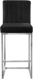 Giselle Contemporary Velvet Stool with Polished Gold Frame - Stylish Comfort for Home Bars