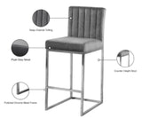 Giselle Contemporary Velvet Stool with Polished Gold Frame - Stylish Comfort for Home Bars