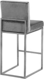 Giselle Contemporary Velvet Stool with Polished Gold Frame - Stylish Comfort for Home Bars
