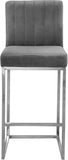 Giselle Contemporary Velvet Stool with Polished Gold Frame - Stylish Comfort for Home Bars