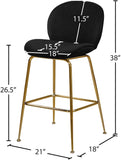Paris Velvet Contemporary Counter Height Stool Set - Stylish, Comfortable, and Luxe Design for Your Home
