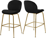 Paris Velvet Contemporary Counter Height Stool Set - Stylish, Comfortable, and Luxe Design for Your Home