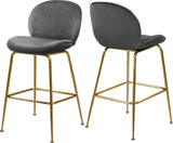 Paris Velvet Contemporary Counter Height Stool Set - Stylish, Comfortable, and Luxe Design for Your Home