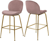 Paris Velvet Contemporary Counter Height Stool Set - Stylish, Comfortable, and Luxe Design for Your Home