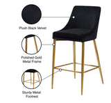 Karina Contemporary Counter Height Stool Set - Plush Cushions & Polished Gold Metal Frame Design