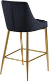 Karina Contemporary Counter Height Stool Set - Plush Cushions & Polished Gold Metal Frame Design