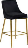 Karina Contemporary Counter Height Stool Set - Plush Cushions & Polished Gold Metal Frame Design