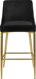 Karina Contemporary Counter Height Stool Set - Plush Cushions & Polished Gold Metal Frame Design