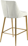 Karina Contemporary Counter Height Stool Set - Plush Cushions & Polished Gold Metal Frame Design
