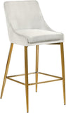 Karina Contemporary Counter Height Stool Set - Plush Cushions & Polished Gold Metal Frame Design
