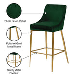 Karina Contemporary Counter Height Stool Set - Plush Cushions & Polished Gold Metal Frame Design