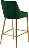 Karina Contemporary Counter Height Stool Set - Plush Cushions & Polished Gold Metal Frame Design