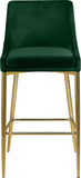 Karina Contemporary Counter Height Stool Set - Plush Cushions & Polished Gold Metal Frame Design