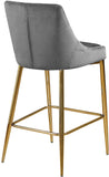 Karina Contemporary Counter Height Stool Set - Plush Cushions & Polished Gold Metal Frame Design
