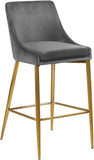 Karina Contemporary Counter Height Stool Set - Plush Cushions & Polished Gold Metal Frame Design