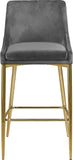 Karina Contemporary Counter Height Stool Set - Plush Cushions & Polished Gold Metal Frame Design