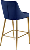 Karina Contemporary Counter Height Stool Set - Plush Cushions & Polished Gold Metal Frame Design