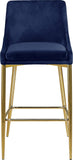 Karina Contemporary Counter Height Stool Set - Plush Cushions & Polished Gold Metal Frame Design