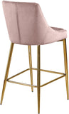 Karina Contemporary Counter Height Stool Set - Plush Cushions & Polished Gold Metal Frame Design