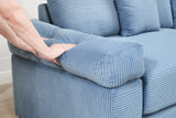 DESEO 92" Loveseat with 2 Ottomans