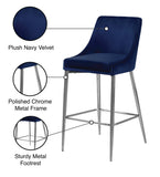 Karina Contemporary Counter Height Stool Set - Plush Cushions & Polished Gold Metal Frame Design