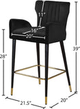Luxe Contemporary Velvet Stool Set - Stylish Flared Design with Gold-Tipped Legs for Your Home Bar