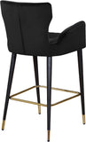 Luxe Contemporary Velvet Stool Set - Stylish Flared Design with Gold-Tipped Legs for Your Home Bar