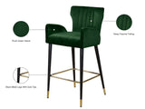 Luxe Contemporary Velvet Stool Set - Stylish Flared Design with Gold-Tipped Legs for Your Home Bar