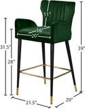Luxe Contemporary Velvet Stool Set - Stylish Flared Design with Gold-Tipped Legs for Your Home Bar