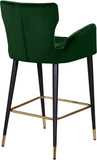 Luxe Contemporary Velvet Stool Set - Stylish Flared Design with Gold-Tipped Legs for Your Home Bar