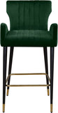 Luxe Contemporary Velvet Stool Set - Stylish Flared Design with Gold-Tipped Legs for Your Home Bar