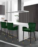 Luxe Contemporary Velvet Stool Set - Stylish Flared Design with Gold-Tipped Legs for Your Home Bar