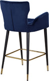 Luxe Contemporary Velvet Stool Set - Stylish Flared Design with Gold-Tipped Legs for Your Home Bar