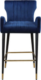Luxe Contemporary Velvet Stool Set - Stylish Flared Design with Gold-Tipped Legs for Your Home Bar