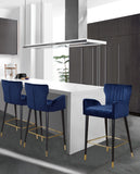Luxe Contemporary Velvet Stool Set - Stylish Flared Design with Gold-Tipped Legs for Your Home Bar