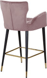 Luxe Contemporary Velvet Stool Set - Stylish Flared Design with Gold-Tipped Legs for Your Home Bar