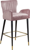 Luxe Contemporary Velvet Stool Set - Stylish Flared Design with Gold-Tipped Legs for Your Home Bar
