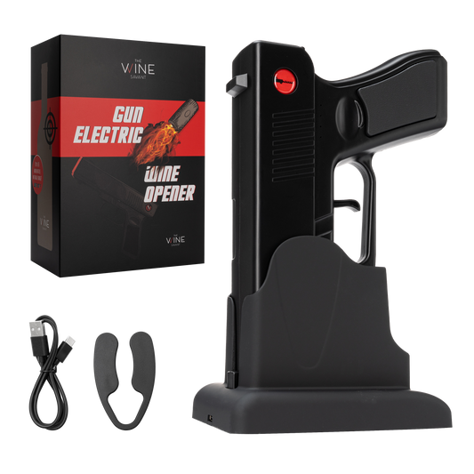 Electric Gun Wine Corkscrew Bottle Opener (Black)