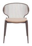 Silues Dining Chair (Set of 2) Taupe & Brown