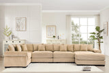 DESEO 155" Sectional Sofa with Ottoman