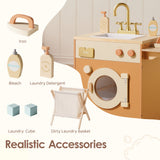 ROBUD Wooden Laundry Playset - Caramel